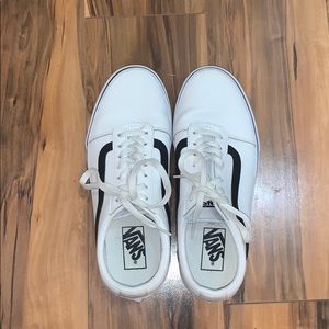 White leather vans